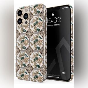 Vintage flower tile pattern iPhone 13 Pro phone case
